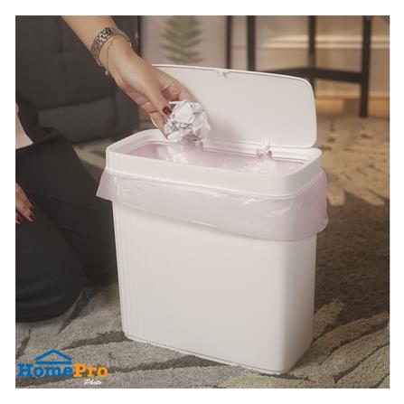 ถังขยะเหลี่ยมฝากด ACCO CLOUD 11 ลิตร สีขาว_5