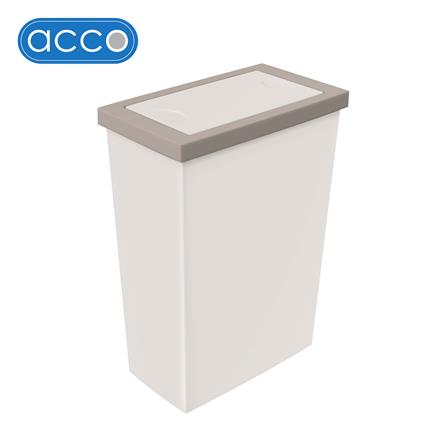 ถังขยะเหลี่ยมฝาสวิง ACCO CIRCULAR 20 ลิตร สีเทา_0