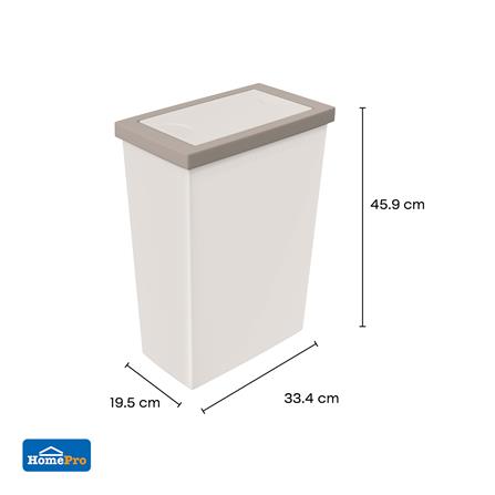 ถังขยะเหลี่ยมฝาสวิง ACCO CIRCULAR 20 ลิตร สีเทา_4