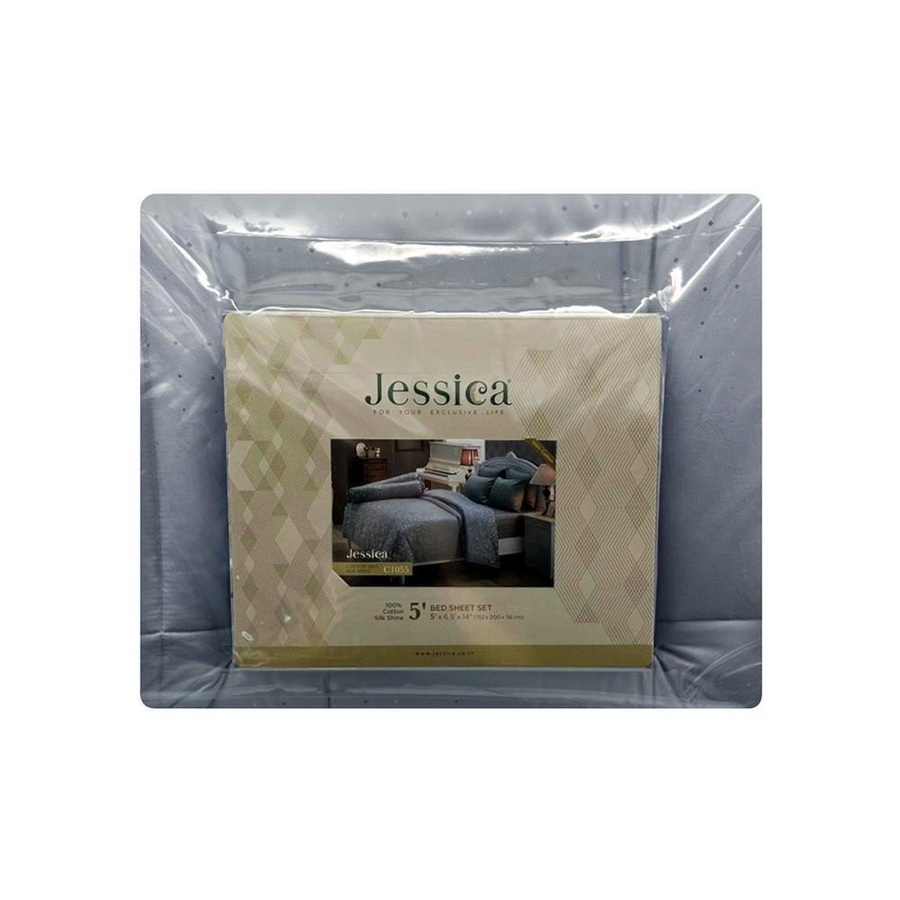 ชุดผ้าปูที่นอน 5 ฟุต 6 ชิ้น JESSICA COTTON 22019-C1055