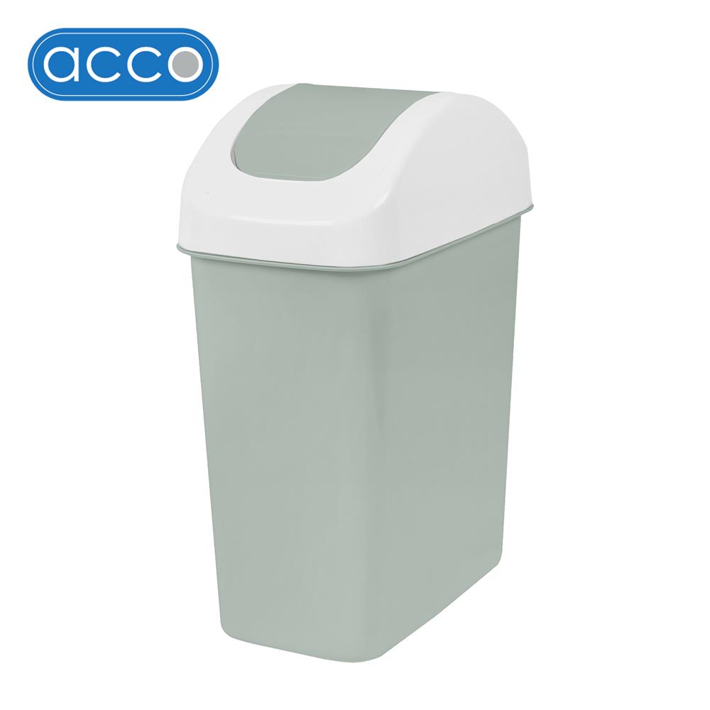 ถังขยะเหลี่ยมฝาสวิง ACCO CIRCULAR 14 ลิตร สีเขียว