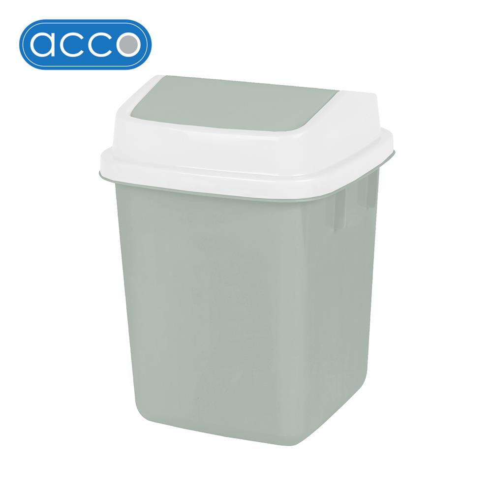 ถังขยะเหลี่ยมฝาสวิง ACCO CIRCULAR 6 ลิตร สีเขียว
