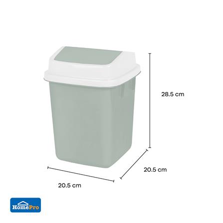 ถังขยะเหลี่ยมฝาสวิง ACCO CIRCULAR 6 ลิตร สีเขียว_4