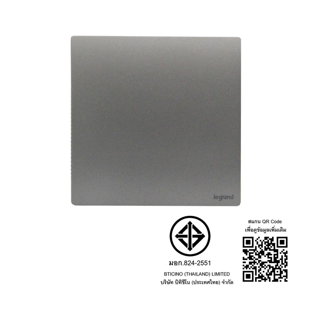 ชุดสวิตช์ 1 ทาง 1 ช่อง BTICINO MALLIA SENSES S281000DS สีเทา