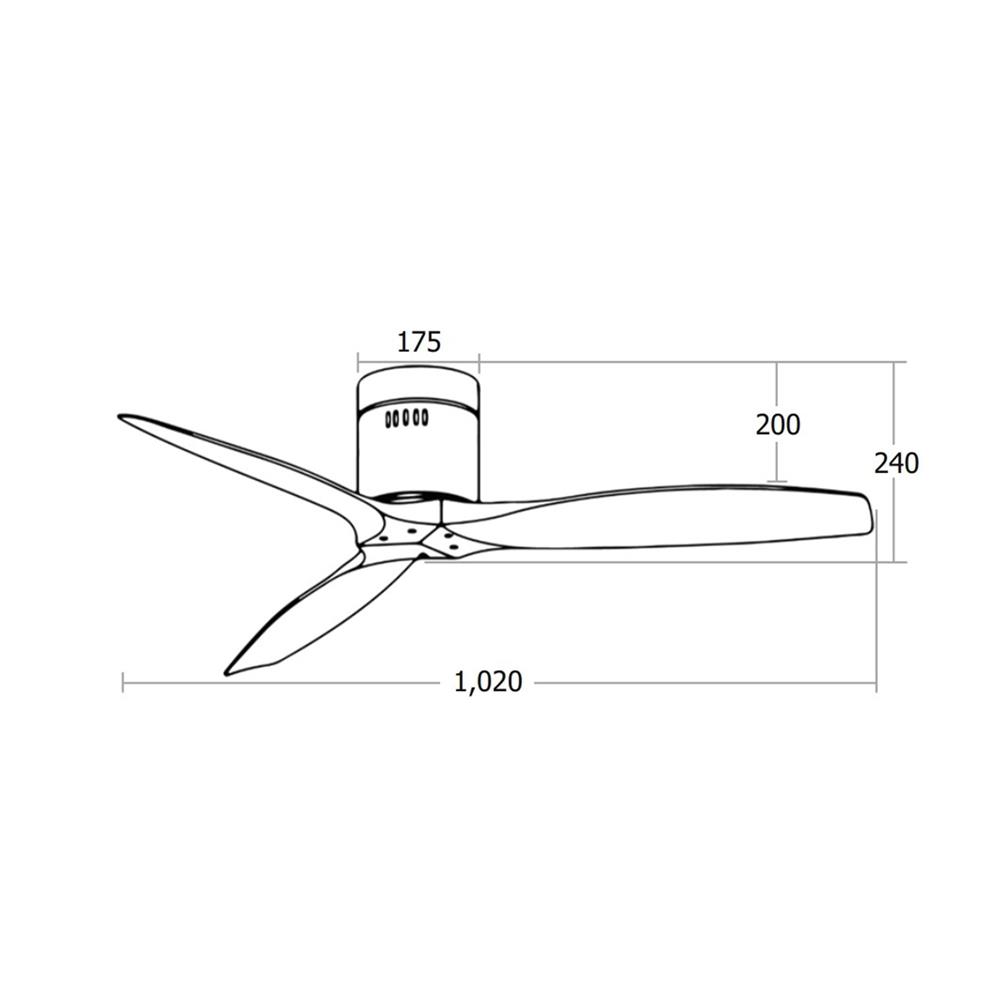 พัดลมไม่มีโคมไฟ MR.KEN 25-01786 40 นิ้ว สีดำ/น้ำตาลเข้ม