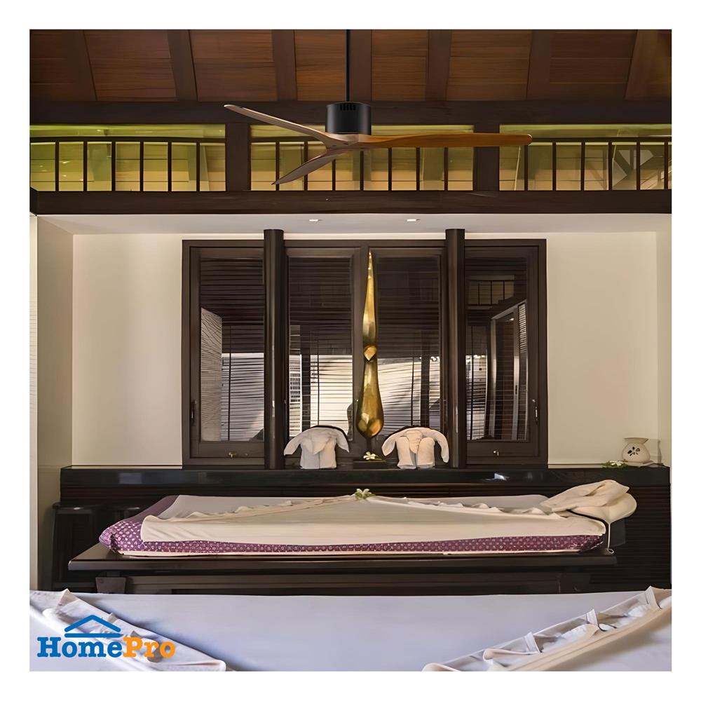 พัดลมไม่มีโคมไฟ MR.KEN 25-01870 60 นิ้ว สีน้ำตาลแดง/น้ำตาลเข้ม