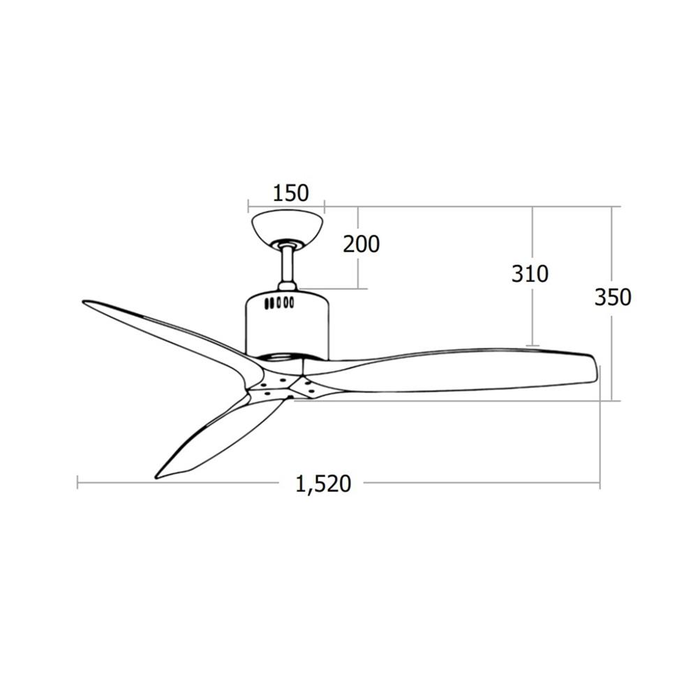 พัดลมไม่มีโคมไฟ MR.KEN 25-01870 60 นิ้ว สีน้ำตาลแดง/น้ำตาลเข้ม