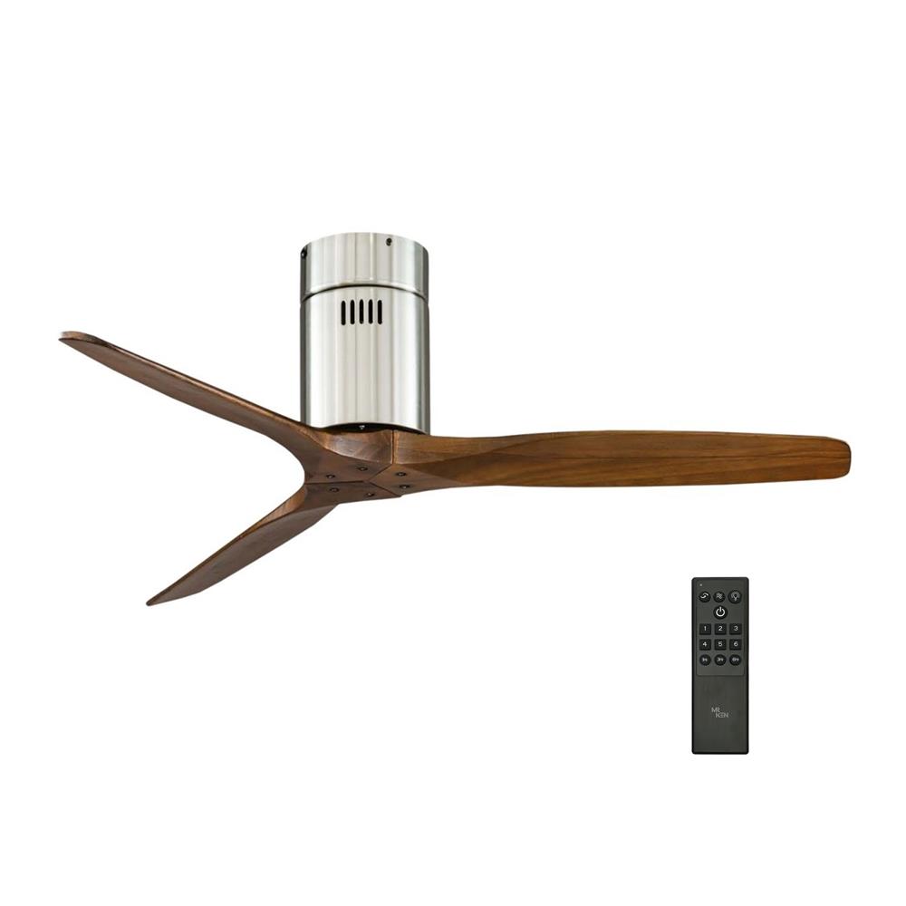 พัดลมไม่มีโคมไฟ MR.KEN 25-01008 52 นิ้ว สีเงิน/น้ำตาลเข้ม