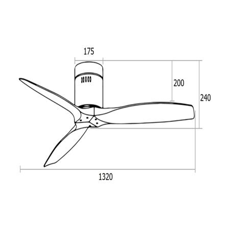 พัดลมไม่มีโคมไฟ MR.KEN 25-01008 52 นิ้ว สีเงิน/น้ำตาลเข้ม_4