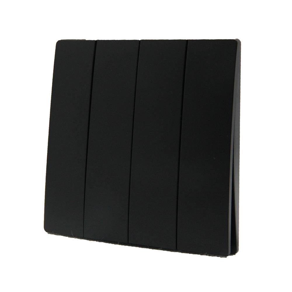 ชุดสวิตช์ 1 ทาง 4 ช่อง BTICINO MALLIA SENSES S281006MB สีดำ