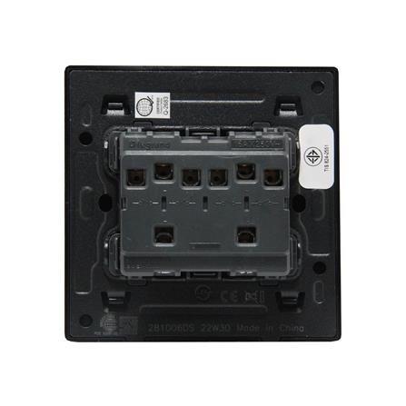 ชุดสวิตช์ 1 ทาง 4 ช่อง BTICINO MALLIA SENSES S281006DS สีเทา_2