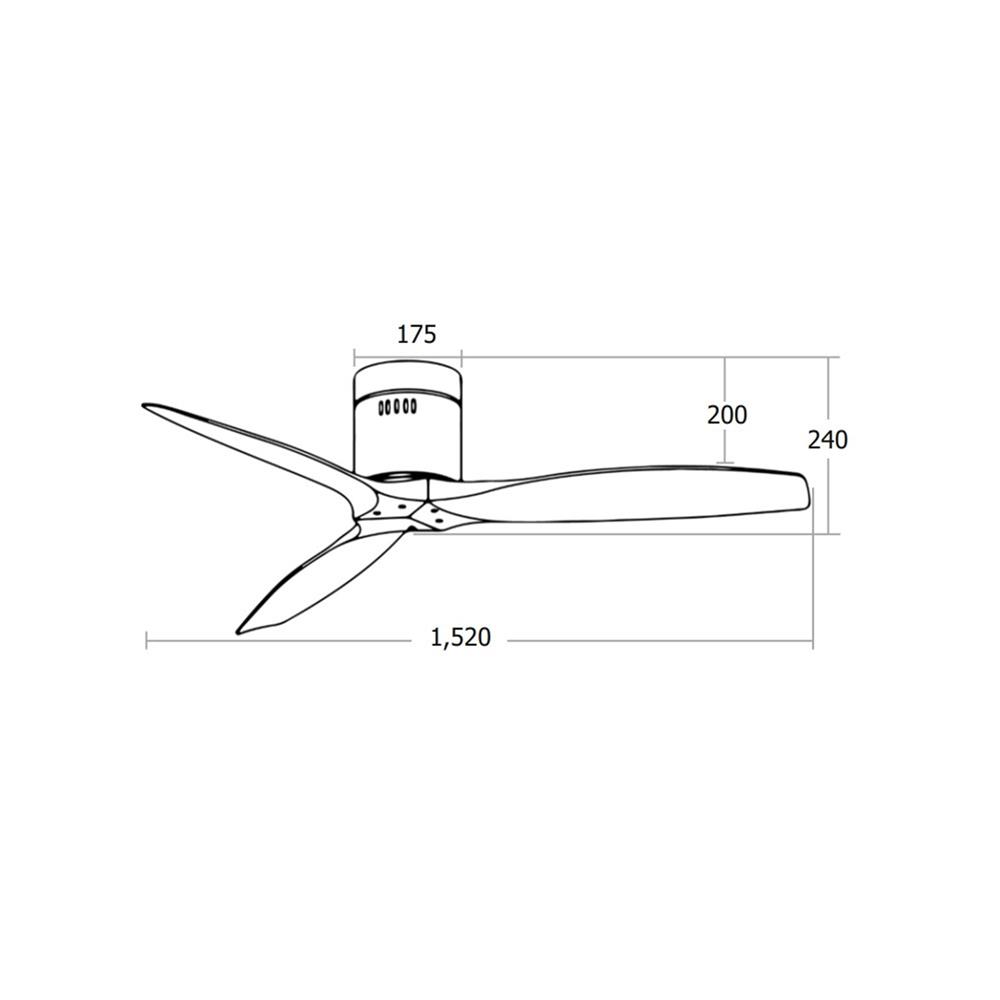 พัดลมไม่มีโคมไฟ MR.KEN 25-01613 60 นิ้ว สีน้ำตาลเข้ม