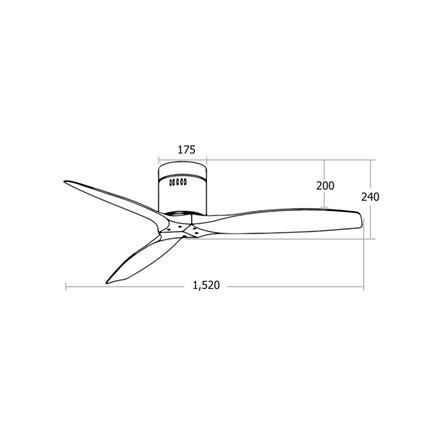 พัดลมไม่มีโคมไฟ MR.KEN 25-01613 60 นิ้ว สีน้ำตาลเข้ม_4