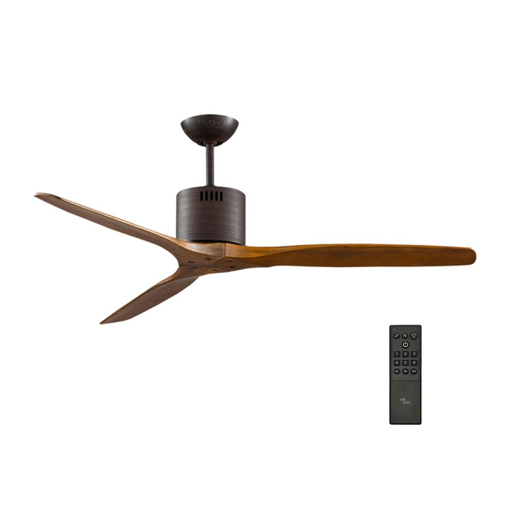 พัดลมไม่มีโคมไฟ MR.KEN 25-01645 52 นิ้ว สีน้ำตาลเข้ม