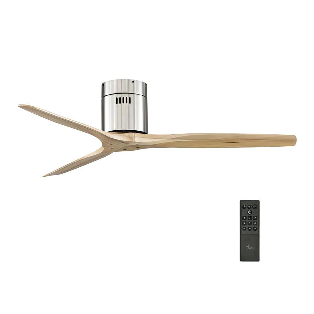 พัดลมไม่มีโคมไฟ MR.KEN 25-01644 52 นิ้ว สีน้ำตาล/เงิน