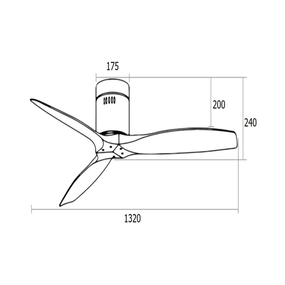 พัดลมไม่มีโคมไฟ MR.KEN 25-01644 52 นิ้ว สีน้ำตาล/เงิน