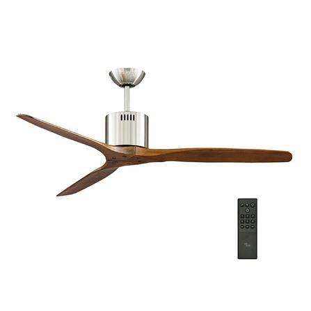 พัดลมไม่มีโคมไฟ MR.KEN 25-01289 52 นิ้ว สีเงิน/น้ำตาลเข้ม_0