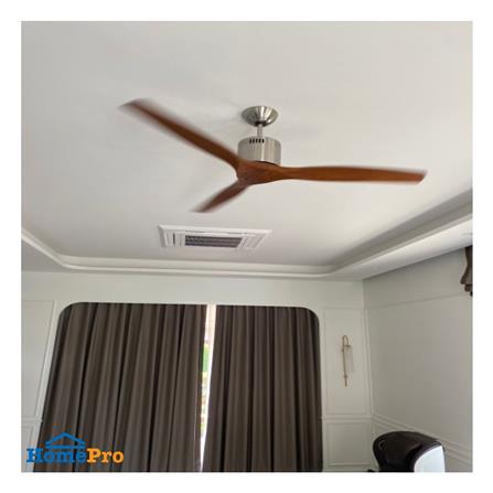 พัดลมไม่มีโคมไฟ MR.KEN 25-01289 52 นิ้ว สีเงิน/น้ำตาลเข้ม_3