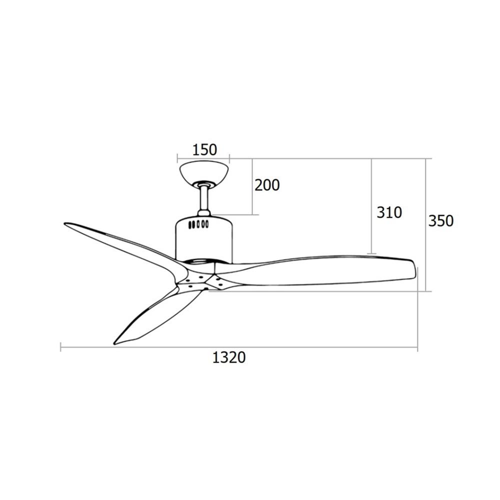 พัดลมไม่มีโคมไฟ MR.KEN 25-01849 52 นิ้ว สีขาว