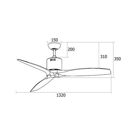 พัดลมไม่มีโคมไฟ MR.KEN 25-01849 52 นิ้ว สีขาว_4