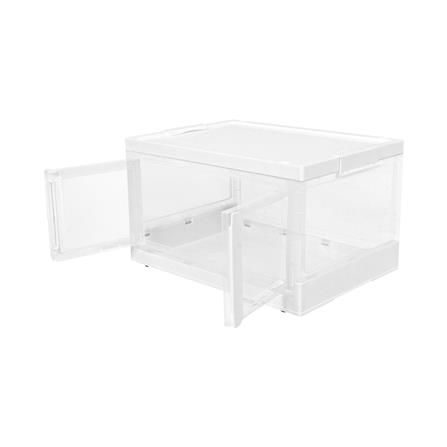 กล่องบานเปิดพับได้ STACKO 55 ลิตร 51X36X30 ซม. สีขาวใส_2