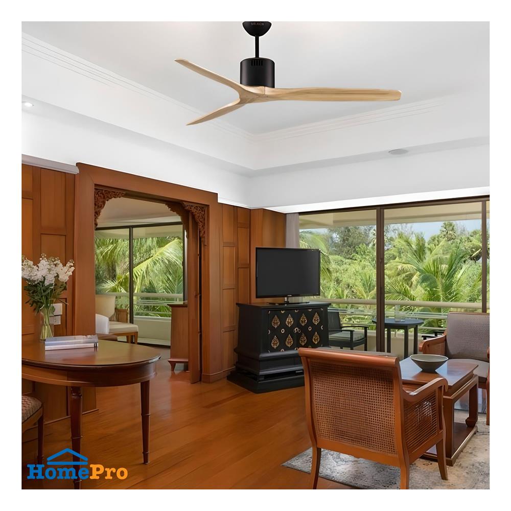 พัดลมไม่มีโคมไฟ MR.KEN 25-01869 60 นิ้ว สีน้ำตาลแดง/น้ำตาล