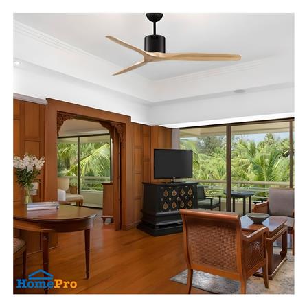 พัดลมไม่มีโคมไฟ MR.KEN 25-01869 60 นิ้ว สีน้ำตาลแดง/น้ำตาล_3