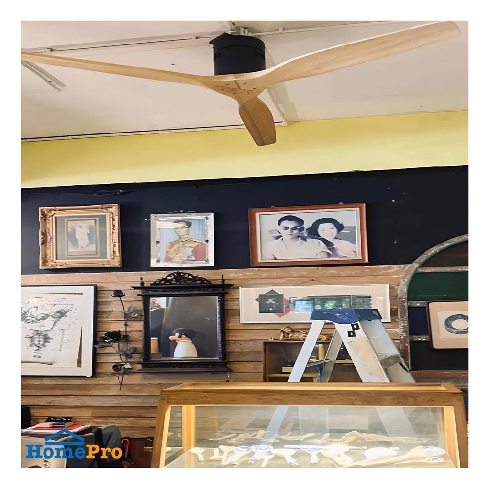 พัดลมไม่มีโคมไฟ MR.KEN 25-01346 52 นิ้ว สีดำ/น้ำตาล