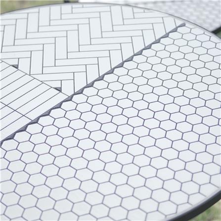 ชุดสนามโมเสก 2 ที่นั่ง SPRING FARIS สีขาว/ดำ_3