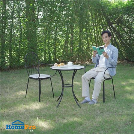 ชุดสนามโมเสก 2 ที่นั่ง SPRING FARIS สีขาว/ดำ_5