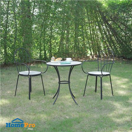 ชุดสนามโมเสก 2 ที่นั่ง SPRING FARIS สีขาว/ดำ_6