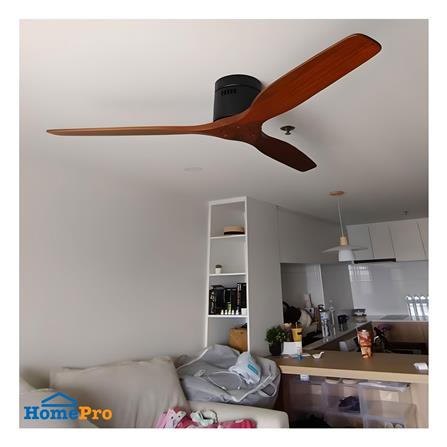 พัดลมไม่มีโคมไฟ MR.KEN 25-01035 52 นิ้ว สีดำ/น้ำตาลเข้ม_3