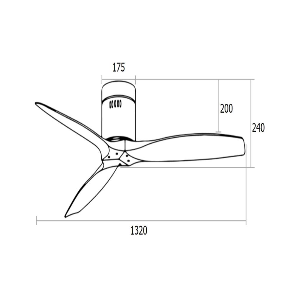 พัดลมไม่มีโคมไฟ MR.KEN 25-01858 52 นิ้ว สีขาว/น้ำตาลเข้ม