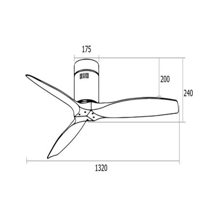 พัดลมไม่มีโคมไฟ MR.KEN 25-01858 52 นิ้ว สีขาว/น้ำตาลเข้ม_4