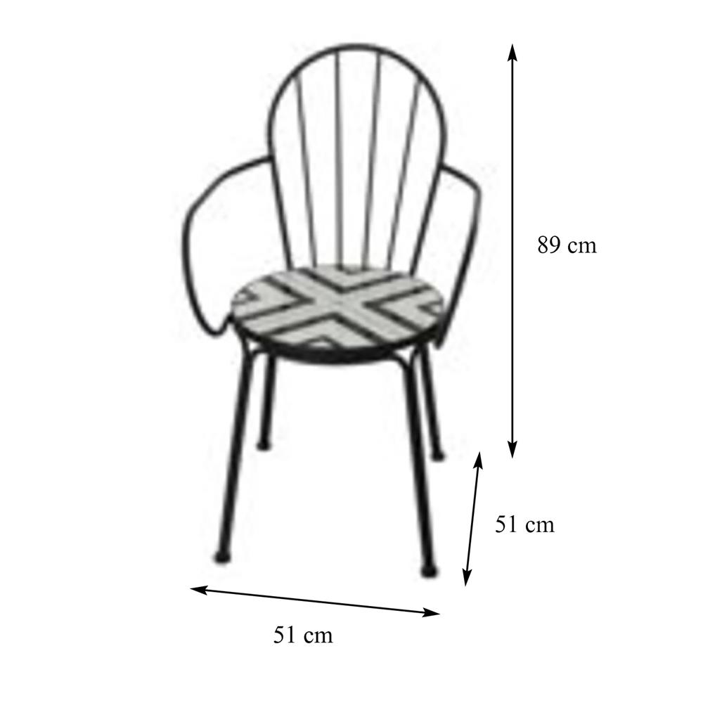 ชุดสนามโมเสก 2 ที่นั่ง SPRING FENNO สีขาว/ดำ