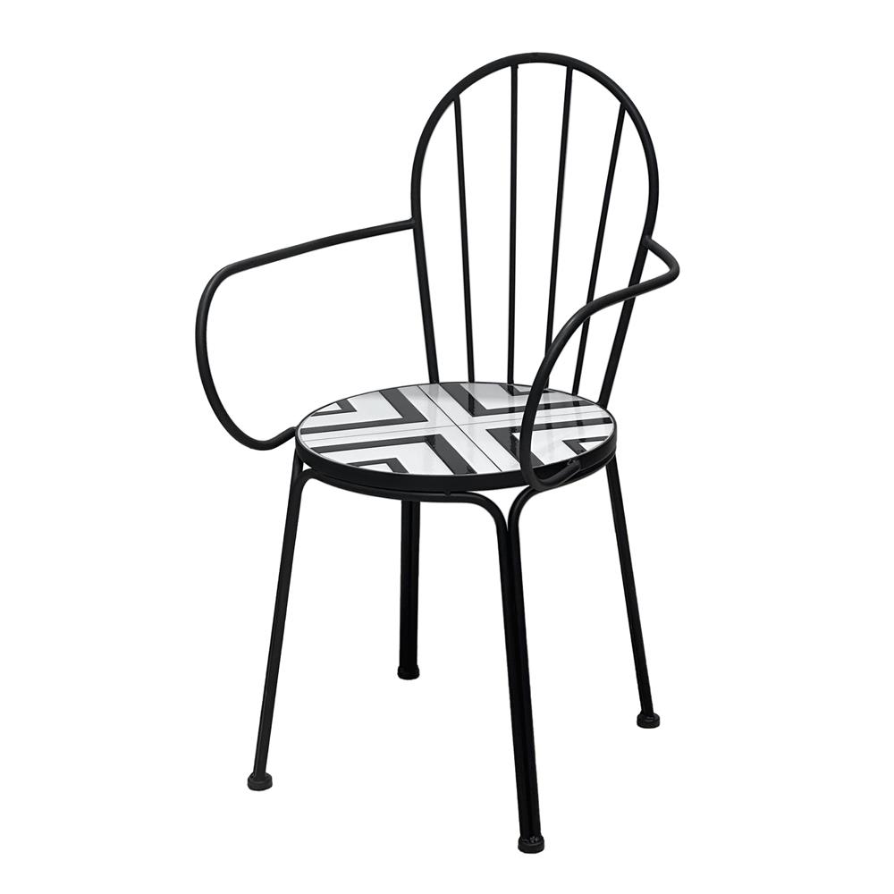 ชุดสนามโมเสก 2 ที่นั่ง SPRING FENNO สีขาว/ดำ