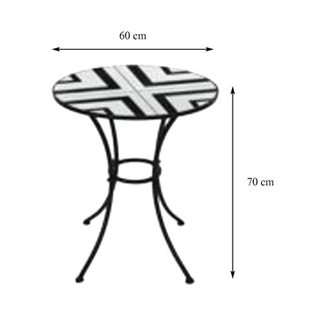 ชุดสนามโมเสก 2 ที่นั่ง SPRING FENNO สีขาว/ดำ_9