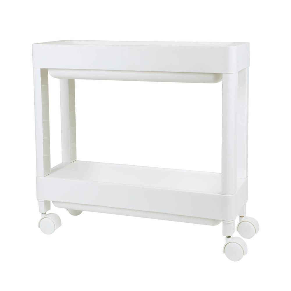 ชั้นวางของแคบ 2 ชั้น STACKO MONO 48X18X45 ซม. สีขาว_1