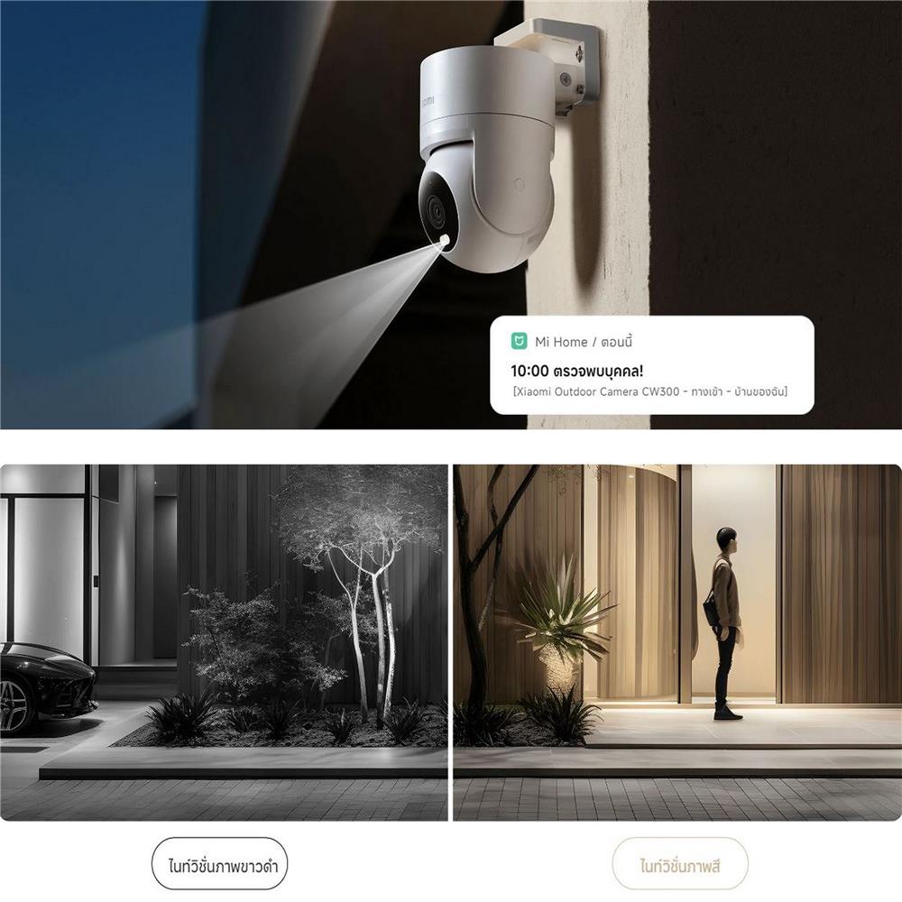 กล้องวงจรปิดภายนอก XIAOMI CW300 4 ล้านพิกเซล สีขาว