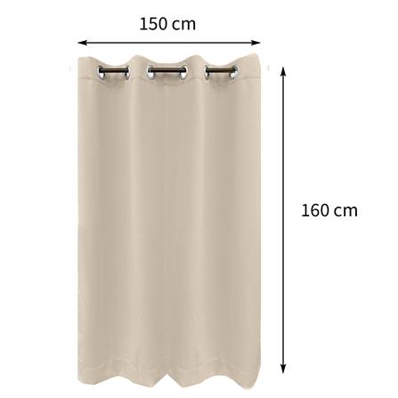 ผ้าม่าน EYELET HOME LIVING STYLE MOLLIE UV 150X160 ซม. สีครีม_5