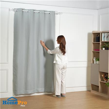 ผ้าม่าน EYELET HOME LIVING STYLE PELIGA UV 140X220 ซม. สีเทา_5