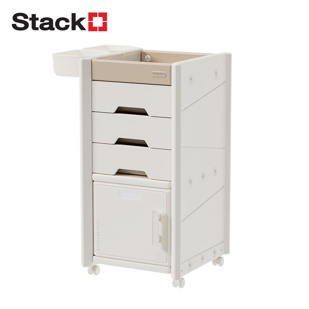 ตู้ลิ้นชัก 3 ชั้น 1 บาน STACKO KIDDY 43.5X47X86 ซม. สีขาว_0