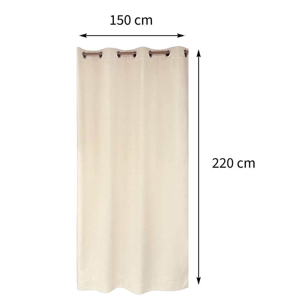 ผ้าม่าน EYELET HOME LIVING STYLE CARROLL UV 150X220 ซม. สีครีม