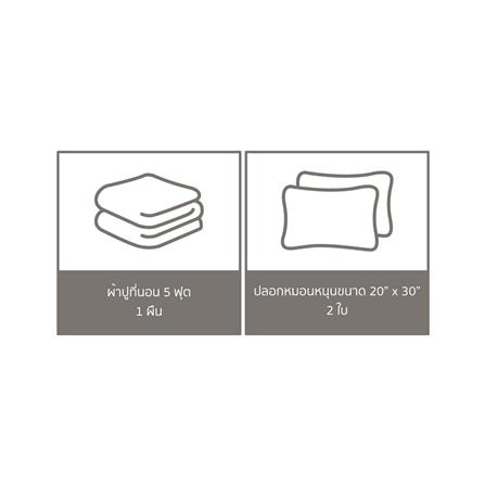 ชุดผ้าปูที่นอน 5 ฟุต 3 ชิ้น PERICO REGAL PRINT RE253_5