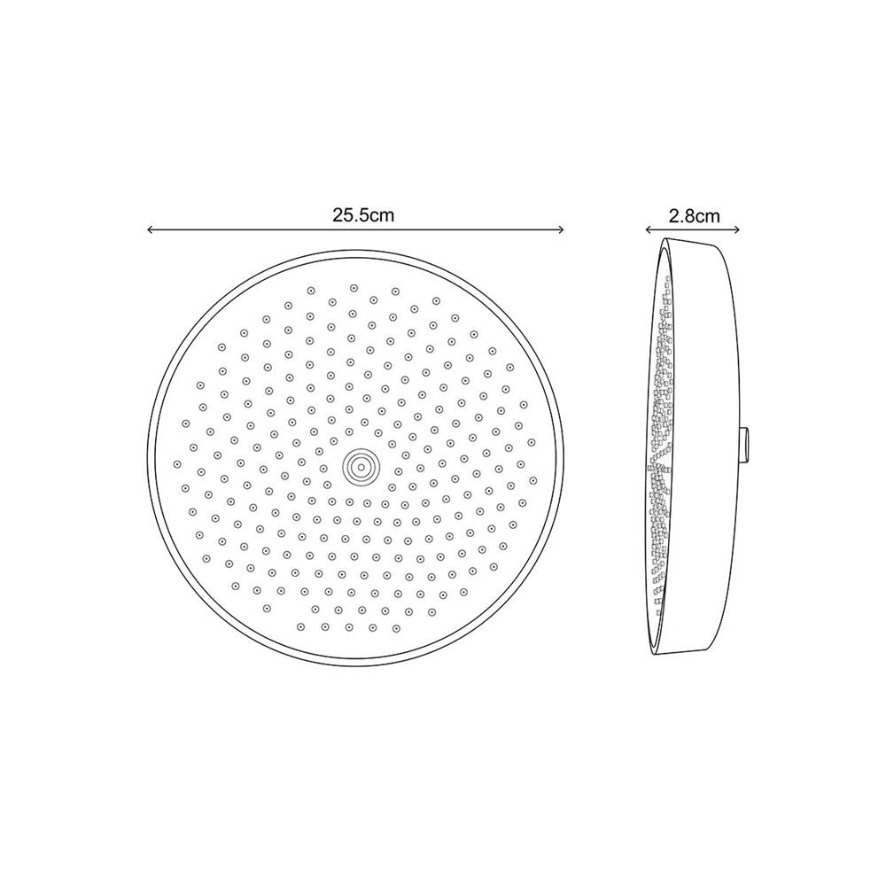 ฝักบัว RAIN SHOWER น้ำอุ่น RASLAND SUPREME-BLACK
