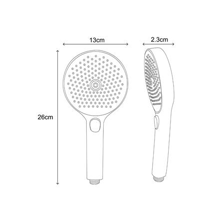 ฝักบัว RAIN SHOWER น้ำอุ่น RASLAND SUPREME-BLACK_7