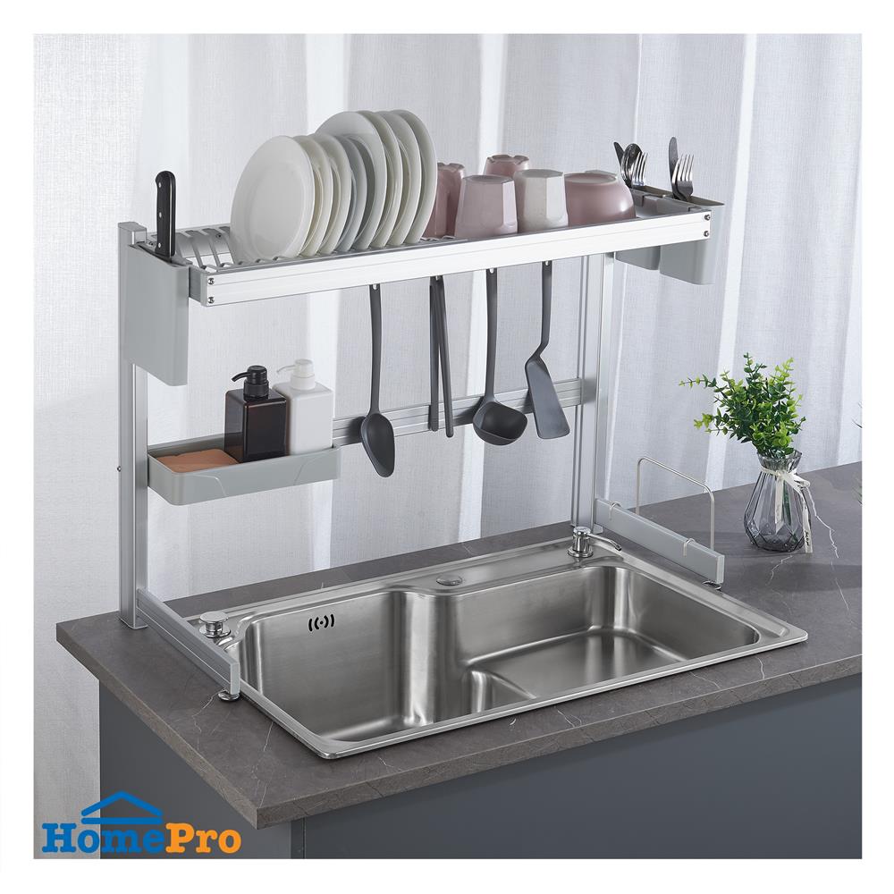 ชั้นวางจานแบบคร่อมซิงค์อะลูมิเนียม KECH NOBLE 86 ซม.