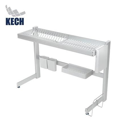 ชั้นวางจานแบบคร่อมซิงค์อะลูมิเนียม KECH NOBLE 86 ซม._0