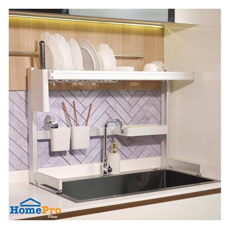 ชั้นวางจานแบบคร่อมซิงค์อะลูมิเนียม KECH NOBLE 86 ซม._4