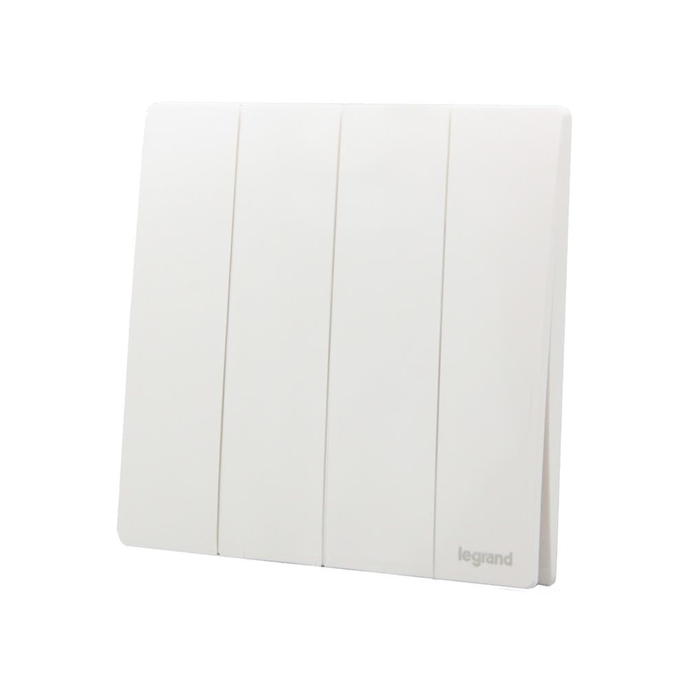 ชุดสวิตช์ 1 ทาง 4 ช่อง BTICINO MALLIA SENSES S281006MW สีขาวด้าน